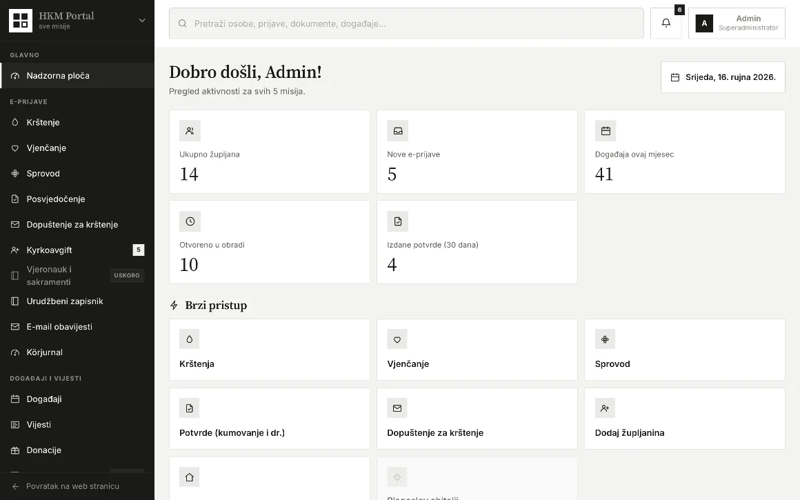 e-Registrum – Desktop