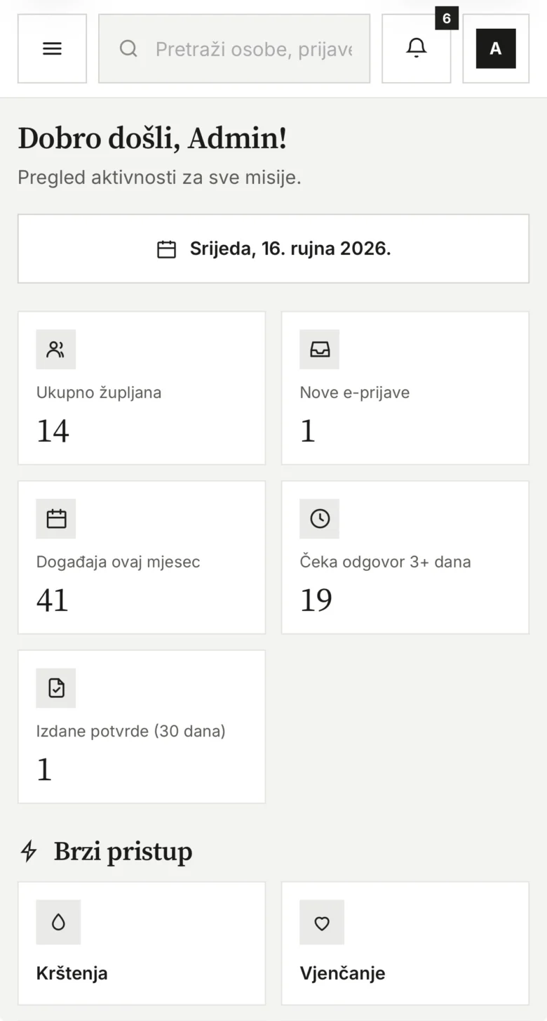 e-Registrum – Mobil